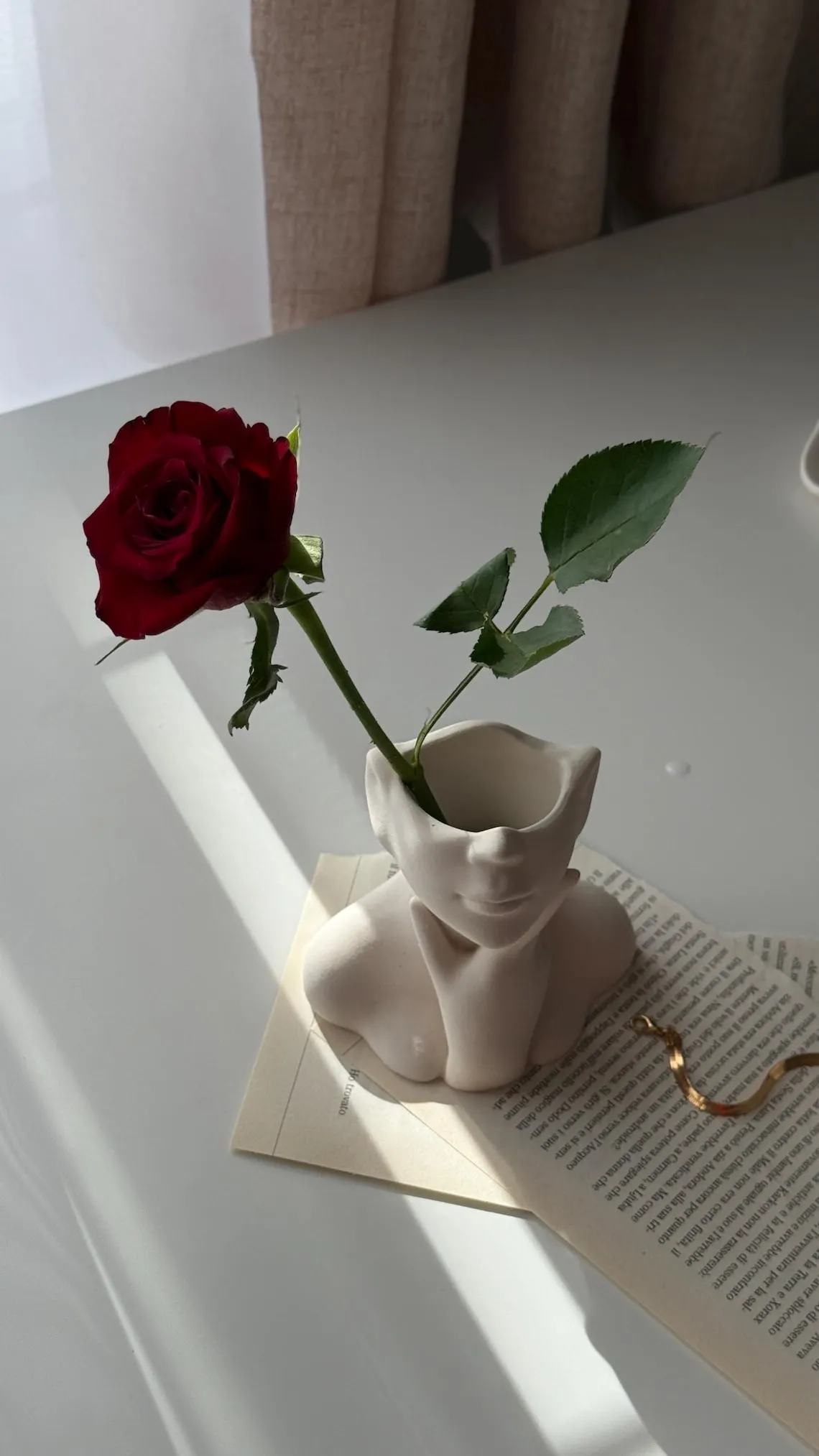 Contemporary Minimalist Jesmonite Vase | Handmade Decorative Table Ornament | Neutral Home Decor Gift | Unique Self-Decor Accent - Image 4